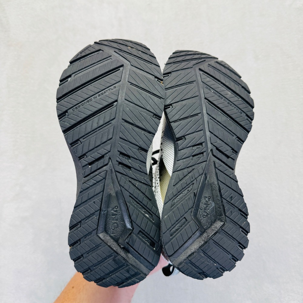 Brooks Women's White and Black Athletic Running Shoes - Picture 6 of 9